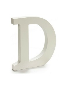 Lettre Pincello D Blanc 1,8 x 21 x 17 cm (12 Unités) 2