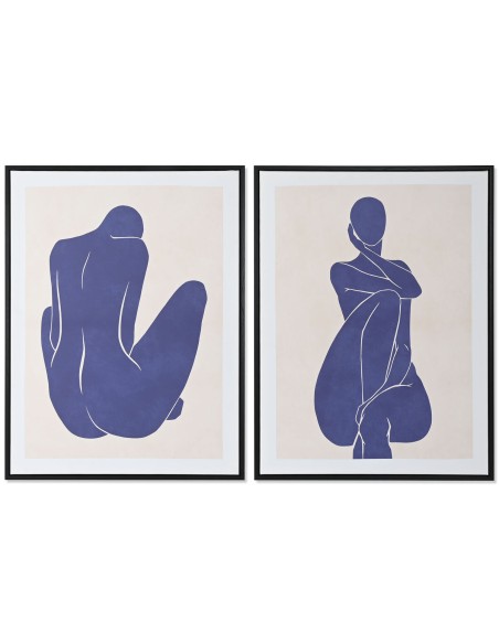 Cadre DKD Home Decor Femme 60 x 4 x 80 cm Moderne (2 Unités)