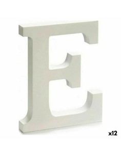 Lettre Pincello E Blanc 1,8 x 21 x 17 cm (12 Unités)