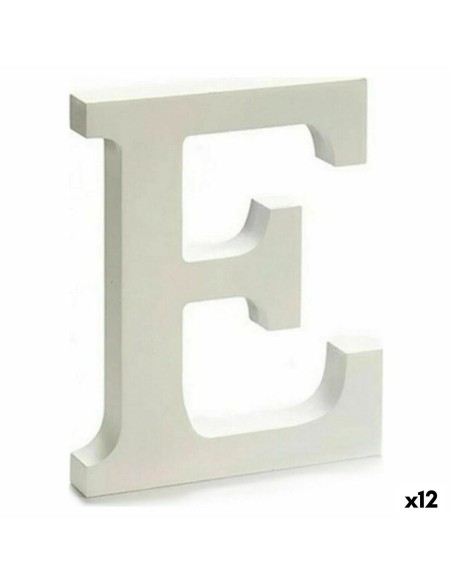 Lettre Pincello E Blanc 1,8 x 21 x 17 cm (12 Unités)