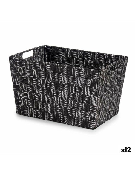 Panier Kipit A3-6875 Noir Tissu 25 x 20 x 35 cm (12 Unités)