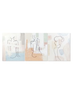 Cadre DKD Home Decor 80 x 3,7 x 100 cm Abstrait Moderne (3 Pièces)