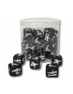 Jeu de dés érotique Divertysex Noir 25 Unités