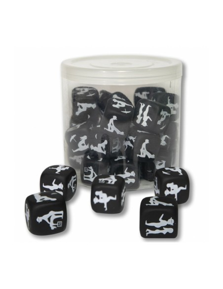 Jeu de dés érotique Divertysex Noir 25 Unités