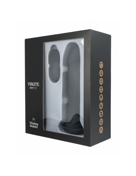 Gode réaliste Virgite R15 Noir 16,5 cm