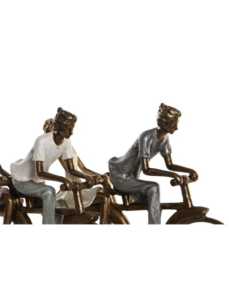 Figurine Décorative DKD Home Decor 27 x 9,5 x 23 cm Rose Doré Blanc (2 Unités)