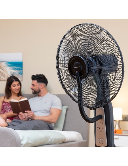 Ventilateur Brumisateur sur Pied avec Commande à Distance InnovaGoods Mistinn Noir 90 W 2,8 L