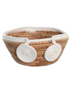 Centre de Table DKD Home Decor 30 x 30 x 14 cm Naturel Blanc Boho