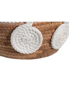 Centre de Table DKD Home Decor 30 x 30 x 14 cm Naturel Blanc Boho 2