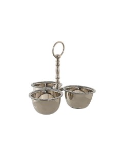 Centre de Table DKD Home Decor 24 x 24 x 18 cm Argenté Chrome
