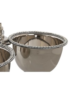 Centre de Table DKD Home Decor 24 x 24 x 18 cm Argenté Chrome 2