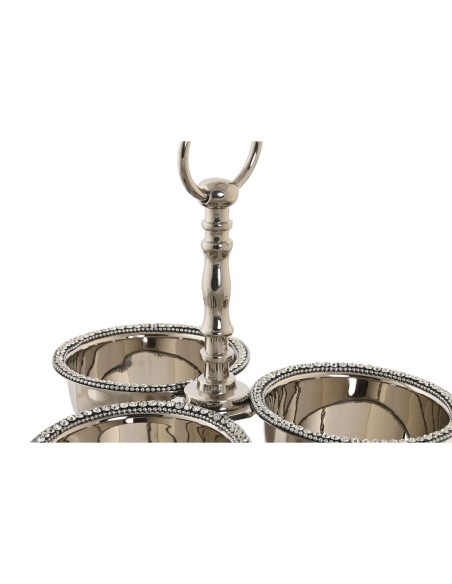 Centre de Table DKD Home Decor 24 x 24 x 18 cm Argenté Chrome