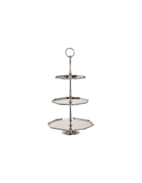 Centre de Table DKD Home Decor Argenté Aluminium (28 x 28 x 47 cm)