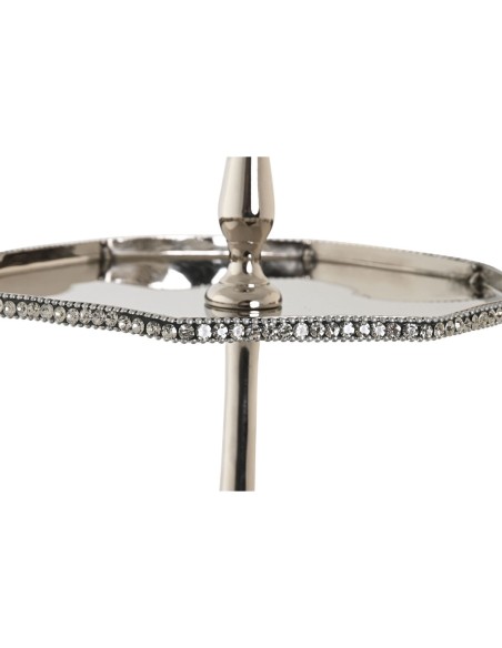 Centre de Table DKD Home Decor Argenté Aluminium (28 x 28 x 47 cm)