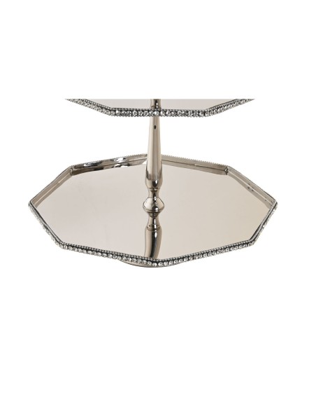 Centre de Table DKD Home Decor Argenté Aluminium (28 x 28 x 47 cm)