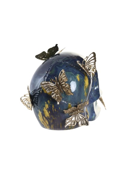 Figurine Décorative DKD Home Decor 15,5 x 10,5 x 11 cm Multicouleur Crâne (3 Unités)