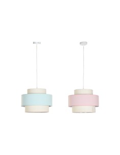 Suspension DKD Home Decor 40 x 40 x 30 cm Vert Rose clair 50 W (2 Unités)