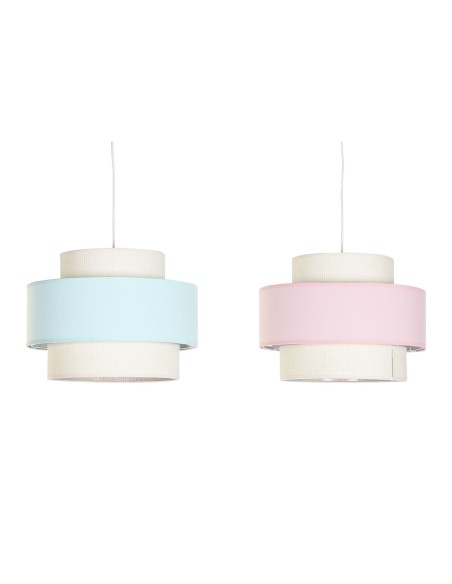 Suspension DKD Home Decor 40 x 40 x 30 cm Vert Rose clair 50 W (2 Unités)