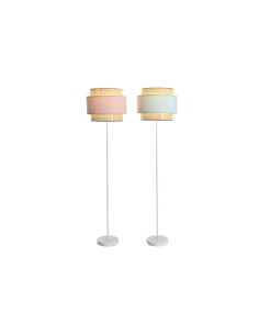 Lampadaire DKD Home Decor 38 x 38 x 154 cm Rose Métal Vert 220 V 50 W (2 Unités)