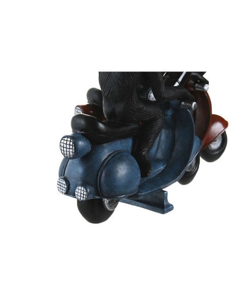 Lampe de bureau DKD Home Decor 24,5 x 10 x 23,5 cm Rouge Bleu Résine 220 V 40 W (2 Unités)