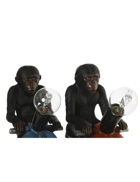 Lampe de bureau DKD Home Decor 24,5 x 10 x 23,5 cm Rouge Bleu Résine 220 V 40 W (2 Unités)