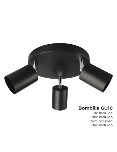 Suspension EDM 32035 Noir Métal 50 W Ø 20 x 9 x 14,6 cm GU10