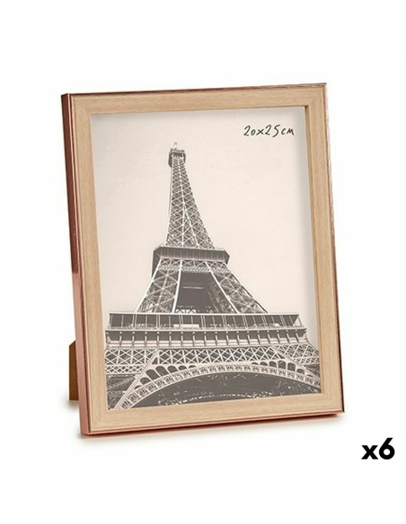 Cadre photo Marron Cuivre Plastique verre (23 x 27 x 2 cm) (6 Unités)