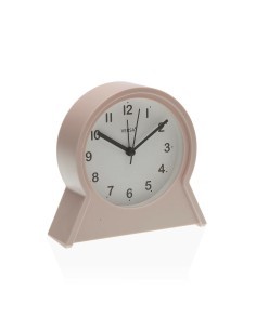 Pendule Réveil Versa Franki Rose Plastique 4,4 x 14,5 x 13,7 cm