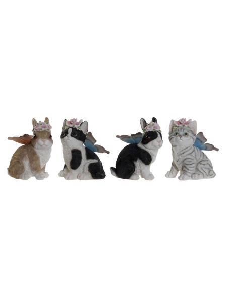 Figurine Décorative DKD Home Decor 11 x 13 x 15 cm animaux (4 Unités)