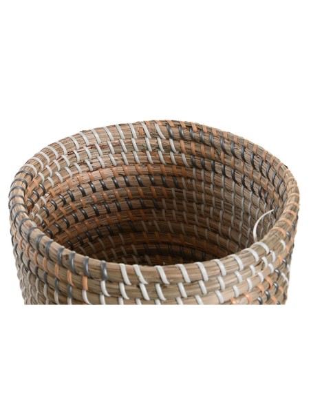Set de basket DKD Home Decor 28 x 28 x 22 cm Tropical Herbier marin
