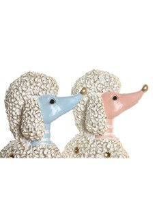 Figurine Décorative DKD Home Decor 18 x 10 x 30,5 cm Scandi Bleu Rose (2 Unités) 2