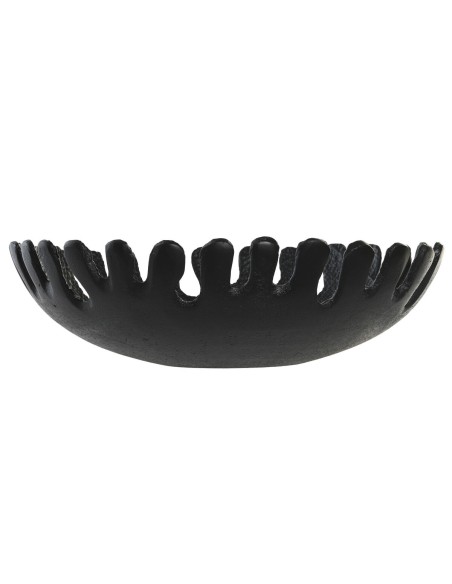 Centre de Table DKD Home Decor Noir Doré Moderne 32 x 32 x 9 cm (2 Unités)