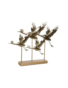 Figurine Décorative DKD Home Decor 64 x 9 x 51 cm Doré Oiseau