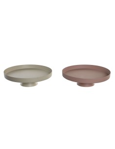 Centre de Table DKD Home Decor Beige Rose 31 x 31 x 9 cm Urbaine (2 Unités)