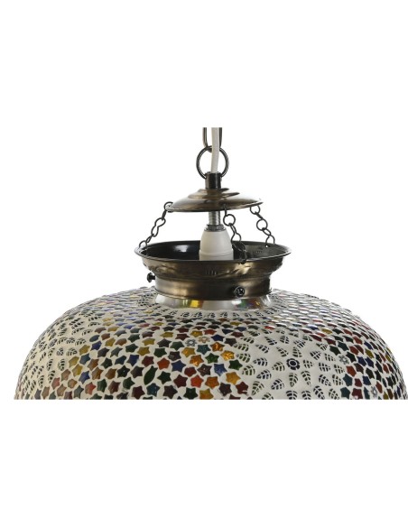 Suspension DKD Home Decor 32 x 32 x 26 cm Verre Multicouleur 25 W (2 Unités)