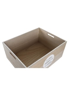 Boîte Décorative DKD Home Decor Naturel Bois MDF Spirales méditerranéen 50 x 40 x 22,5 cm 2
