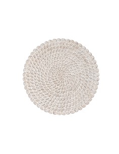 Décoration murale DKD Home Decor Finition vieillie Naturel 120 x 3 x 120 cm Blanc Indien