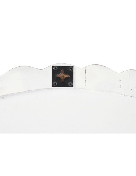 Décoration murale DKD Home Decor Finition vieillie Naturel 120 x 3 x 120 cm Blanc Indien