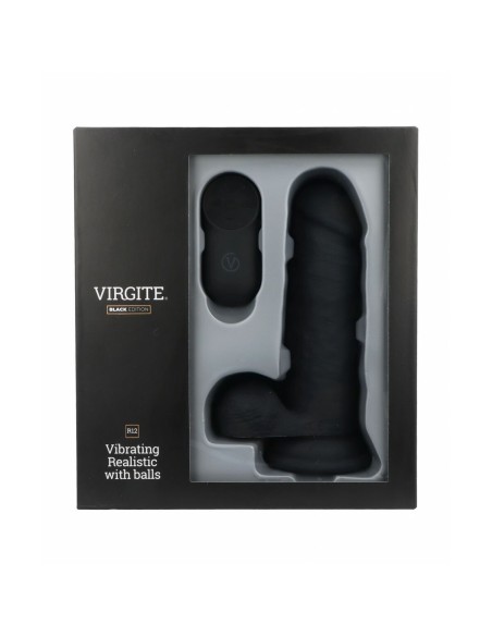 Gode réaliste Virgite R12 Noir 14,4 cm