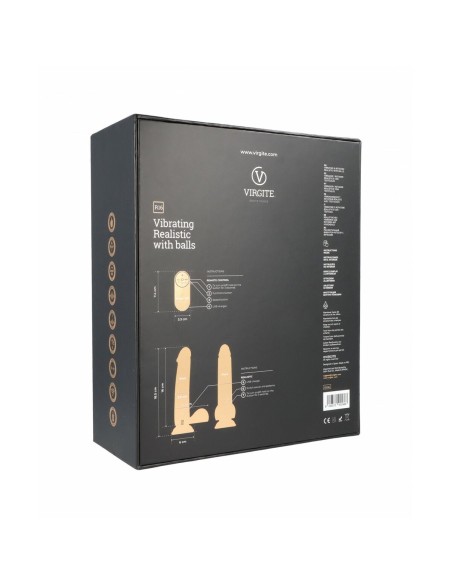 Gode réaliste Virgite R16 Noir 16 cm