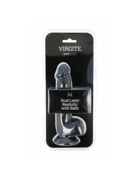 Gode réaliste Virgite R28 Noir 20 cm
