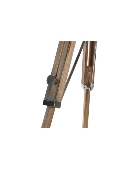 Horloge de table DKD Home Decor 22 x 40 x 80 cm Naturel Argenté Aluminium Tripode Bois de manguier Traditionnel