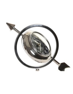 Horloge de table DKD Home Decor 23 x 8 x 30 cm Argenté Aluminium 2