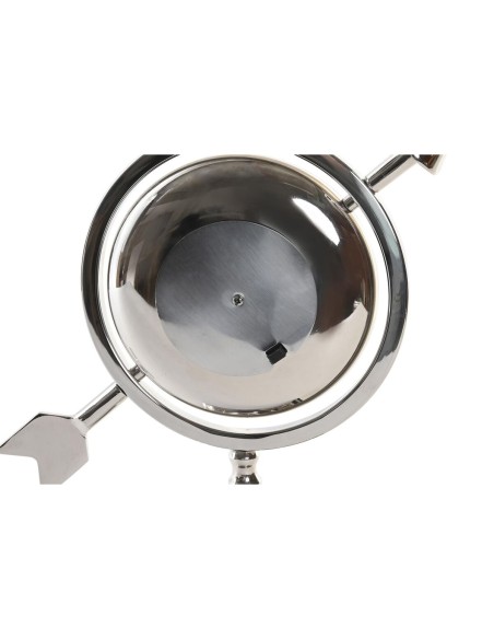 Horloge de table DKD Home Decor 23 x 8 x 30 cm Argenté Aluminium