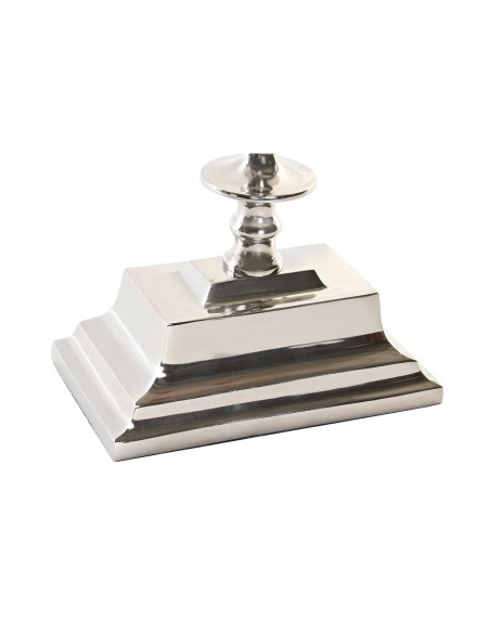 Horloge de table DKD Home Decor 23 x 8 x 30 cm Argenté Aluminium