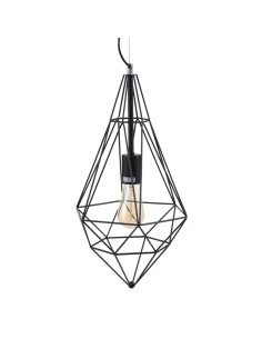 Suspension Noir Métal 26 x 26 x 46 cm