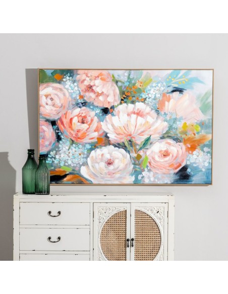 Cadre Toile Fleurs 120 x 5 x 80 cm