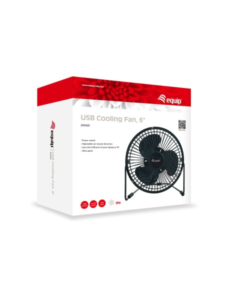 Ventilateur de Bureau Equip Noir 6"