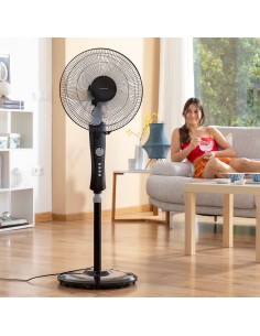Ventilateur sur Pied InnovaGoods Breezinn Noir 45 W