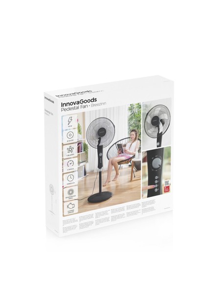 Ventilateur sur Pied InnovaGoods Breezinn Noir 45 W